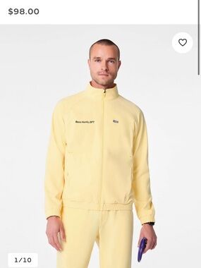 Figs Butter Yellow Scrub jacket - Small